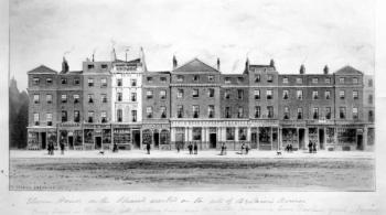 View of Eleven Houses erected on the site of the old Bourse on the Strand, 1853 (drawing) | Obraz na stenu