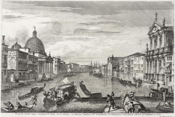 The Grand Canal Between San Simone Piccolo and Santa Chiara, c.1740-41 (etching) | Obraz na stenu