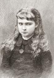 Alix of Hesse and by Rhine later Alexandra Feodorovna, 1872  1918. Seen here aged 9. Empress consort of Russia as spouse of Nicholas II. From The Strand Magazine, published 1896 | Obraz na stenu