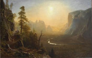 Yosemite Valley, Glacier Point Trail, c.1873 (oil on canvas) | Obraz na stenu