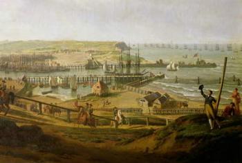 Napoleon Visiting the Camp at Boulogne in July 1804, detail of the port, 1806 (oil on canvas) | Obraz na stenu
