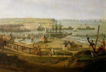 Napoleon Visiting the Camp at Boulogne in July 1804, detail of the port, 1806 (oil on canvas) | Obraz na stenu