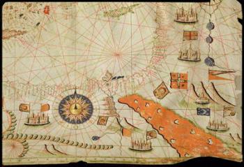 Egypt and the Red Sea, from a nautical atlas of the Mediterranean and Middle East (ink on vellum) | Obraz na stenu