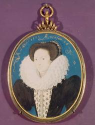 Mrs. Holland (lady in waiting to Elizabeth I), aged 26, 1593 (watercolour on vellum) | Obraz na stenu