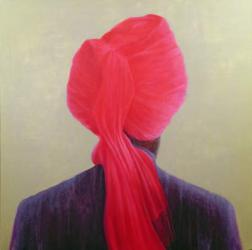 Red Turban, Purple Jacket (oil on canvas) | Obraz na stenu