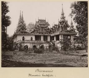 Teik Kyaung monastery, isle of Ka Toe, near Moulmein, Burma, c.1848 (albumen print) (b/w photo) | Obraz na stenu