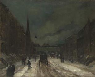 Street Scene with Snow (57th Street, NYC.), 1902 (oil on canvas) | Obraz na stenu