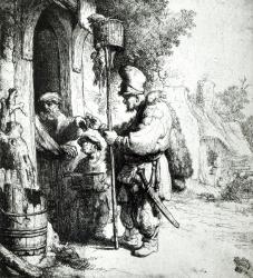 The Ratcatcher, 1632 (etching) (b/w photo) | Obraz na stenu