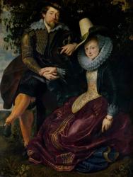 Self portrait with Isabella Brandt, his first wife, in the honeysuckle bower, c.1609 (oil on canvas) | Obraz na stenu