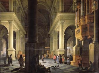 Interior of a Temple, 1652 (oil on panel) | Obraz na stenu