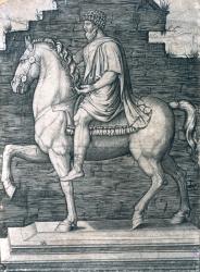 Equestrian Statue of Marcus Aurelius (121-180 AD) (engraving) | Obraz na stenu