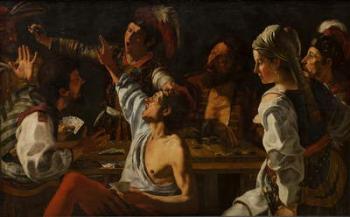 Card and Backgammon Players. Fight over Cards, c. 1620-30 (oil on canvas) | Obraz na stenu