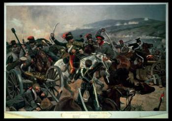 Battle of Balaclava, 25th October 1854, Relief of the Light Brigade (colour print) | Obraz na stenu