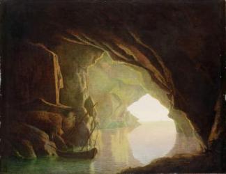 A Grotto in the Gulf of Salerno, Sunset, c.1780-1 (oil on canvas) | Obraz na stenu