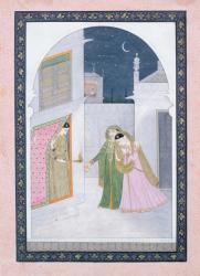 The Timid Bride, Kangra, c.1820 (gouache on paper) | Obraz na stenu