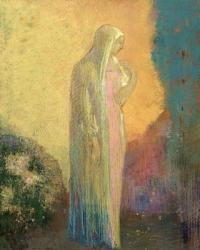 Standing Veiled Woman (pastel on paper) | Obraz na stenu