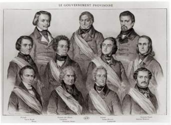 The Provisional Government of 1848 (engraving) (b/w photo) | Obraz na stenu