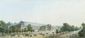 Perspective View of the Palais de l'Industrie, 1854 (w/c on paper) | Obraz na stenu
