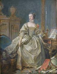 Madame de Pompadour (1721-64) (oil on canvas) | Obraz na stenu