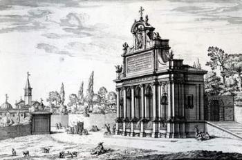 Fontana dell'Acqua Paola, from 'Le fontane di Roma nelle piazze e luoghi publici della citta', published between 1665-91 (engraving) | Obraz na stenu