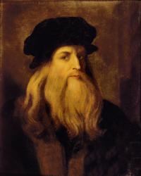 Portrait of a man, presumed to be Leonardo da Vinci (oil on canvas) | Obraz na stenu