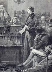 Mr Gladstone delivering his Maiden Speech in the House of Commons (engraving) | Obraz na stenu