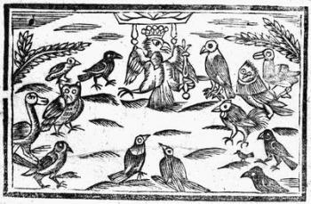 The Woody Choristers or The Birds Harmony, an illustration from 'A Book of Roxburghe Ballads' (woodcut) (b/w photo) | Obraz na stenu