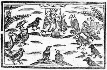 The Woody Choristers or The Birds Harmony, an illustration from 'A Book of Roxburghe Ballads' (woodcut) (b/w photo) | Obraz na stenu