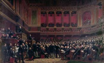 Louis Adolphe Thiers (1797-1877) Acclaimed by the Deputies During a Meeting, 16th June 1877, c.1878 (oil on canvas) | Obraz na stenu