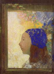 Young Girl in a Blue Bonnet, after 1890 (pastel on paper) | Obraz na stenu