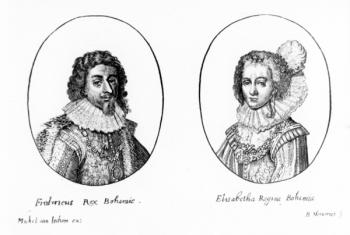 Frederick V of Bohemia and Elizabeth, Queen of Bohemia, print made by Balthasar Moncornet, c.1630 | Obraz na stenu