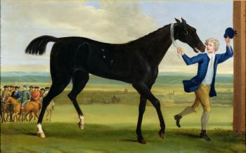 The Duke of Rutland's 'Bonny Black', c.1720 (oil on canvas) | Obraz na stenu