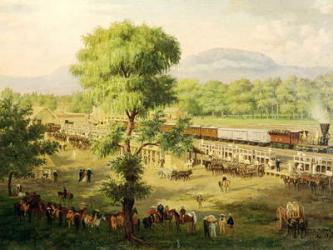 Railway in the Valley of Mexico, 1869 (oil on canvas) | Obraz na stenu
