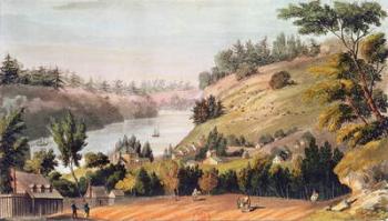 Queenston, On the Landing Between Lake Ontario and Lake Erie, from 'Ackermann's Repository of Arts', 1814 (coloured engraving) | Obraz na stenu