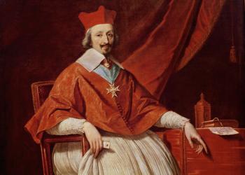 The Cardinal of Richelieu (1585 - 1642), French prelate and statesman (detail of the upper body), 1636 (oil on canvas) | Obraz na stenu