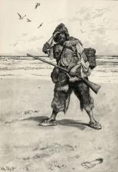 'I Stood Like One Thunderstruck', illustration from 'Robinson Crusoe' by Daniel Defoe (1660-1731) published by Cassell and Company, 1896 (litho) | Obraz na stenu