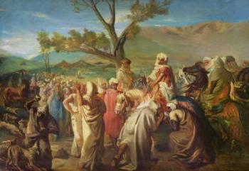 Caid visiting a Douar, 1849, (oil on canvas) | Obraz na stenu