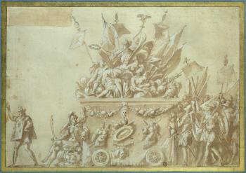 Triumphant Entry of Charles IX (1550-74) (pen & ink on paper) | Obraz na stenu