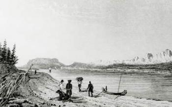 Part of the Rocky Mountains, Mackenzie's River, 1828 (engraving) | Obraz na stenu