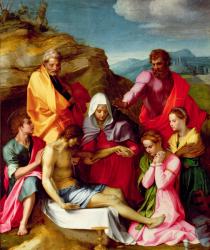 Deposition with Virgin Mary and Saints, 1523-24 (oil on panel) | Obraz na stenu