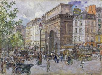 The Porte Saint-Martin, 1898 (oil on board) | Obraz na stenu