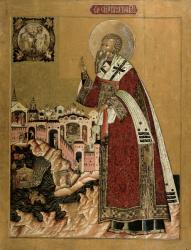 Pope Klemens with scenes from his life (tempera on panel) | Obraz na stenu