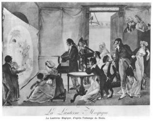 The Magic Lantern, 1798 (litho) (b/w photo) | Obraz na stenu
