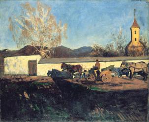 Evening in March (oil on canvas) | Obraz na stenu