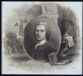Portrait of Jean Jacques Rousseau (1712-78), engraved by William Finden (1787-1852) (engraving) | Obraz na stenu
