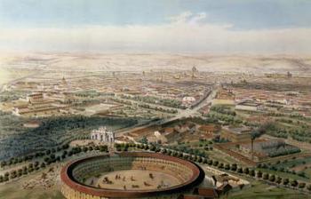 Aerial View of Madrid from the Plaza de Toros, 1854 (oil on canvas) | Obraz na stenu
