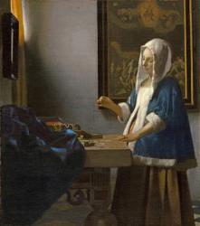 Woman Holding a Balance, c.1664 (oil on canvas) | Obraz na stenu
