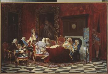 Artemy Volynsky at a Russian cabinet sitting, 1875 (oil on canvas) | Obraz na stenu