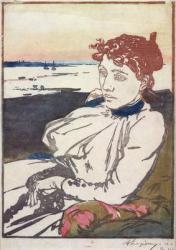 La Convalescante Mme.Lepere, 1892 (woodcut) | Obraz na stenu