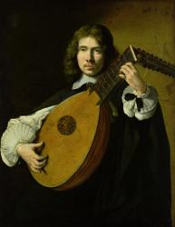 The Lute-Player (oil on canvas) | Obraz na stenu